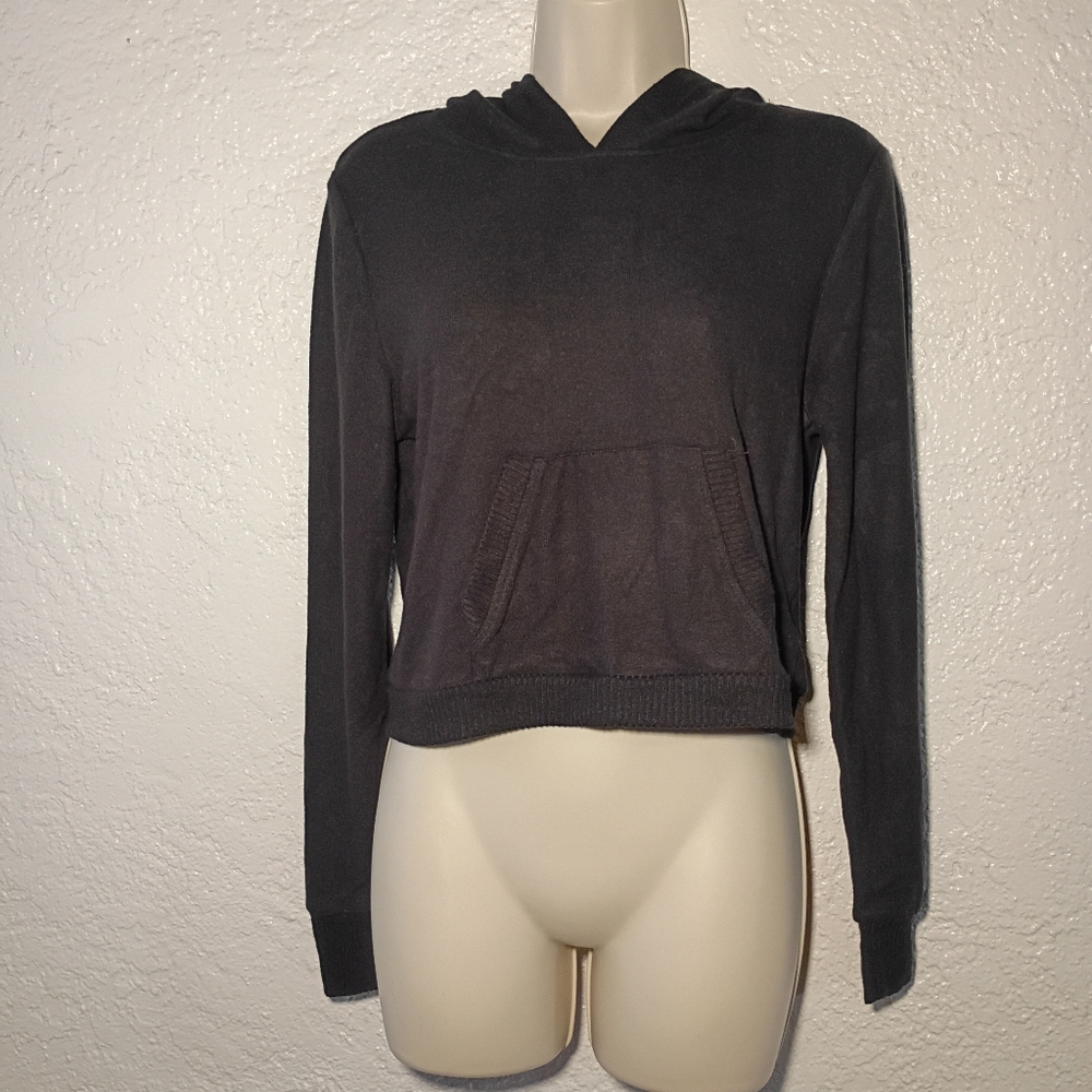 No Boundaries Black Cropped Hoodie